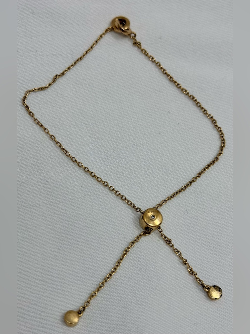 COACH Classic Y2K Gold Tone Interlocking Double Circle Bolo Slider Bracelet - Picture 11 of 13
